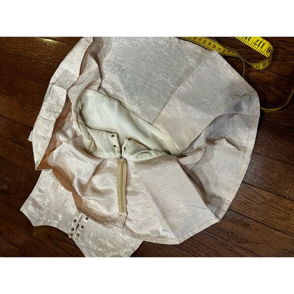 NWT Champagne Studded Open Back Peplum Top Medium- South Moon Under - Picture 8 of 12